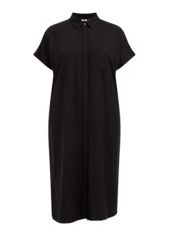 WE FASHION Curve - Robe Chemise - Black -We Fashion Soldes Boutique b42b8ebc47dc4f969c519c7a1aa77c42