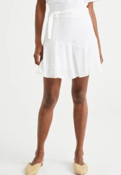WE FASHION Skort Met Broderie Anglaise - Jupe Trapèze - White