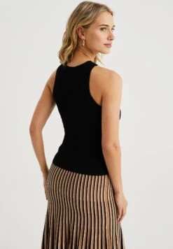 WE FASHION Dames Van Stof - Débardeur - Black -We Fashion Soldes Boutique b5905499f8d543f6b401f9ba3fca55c4