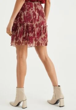 WE FASHION Met Dessin - Jupe Plissée - Red -We Fashion Soldes Boutique b70ba7467b2f4463b2424fb53a2afd89