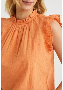 WE FASHION Met Broderie Anglaise - Blouse - Orange -We Fashion Soldes Boutique b71c281c0c9f4a3092468db643ba1588