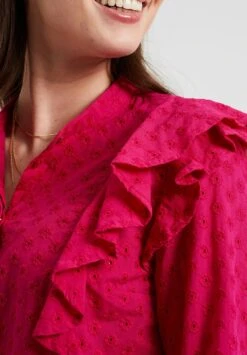 WE FASHION Met Broderie Anglaise - Chemisier - Pink -We Fashion Soldes Boutique b728d140756044b78f185aa6ebfc3ec7