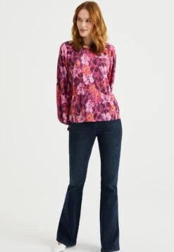 WE FASHION Plissé Met Dessin - Blouse - Multicoloured -We Fashion Soldes Boutique b7ab164b8fdf4e7b8dccb71169a72de0