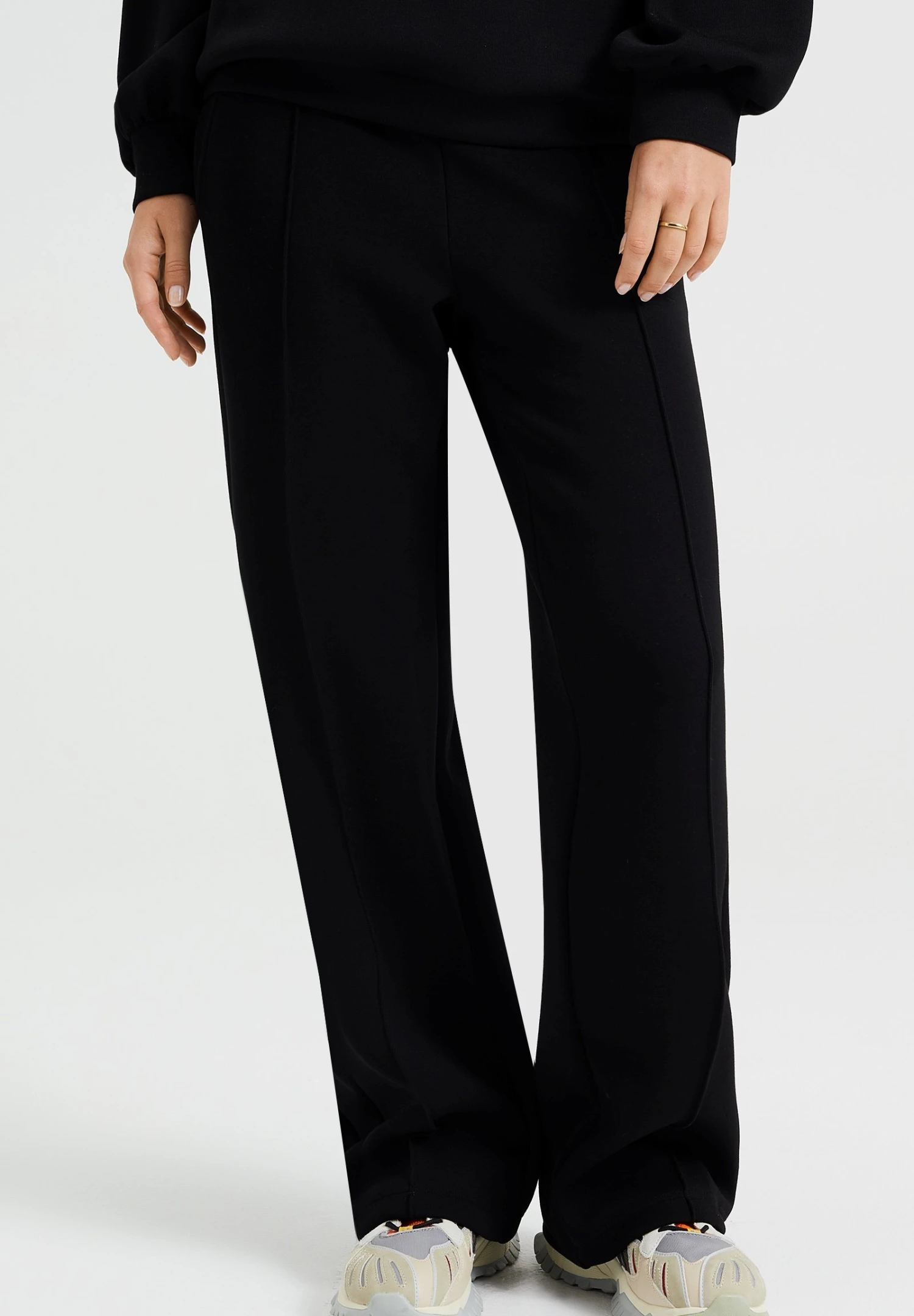 WE FASHION Wide Leg - Pantalon Classique - Black 3 WE FASHION Wide Leg - Pantalon Classique - Black