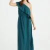 WE FASHION One-Shoulder Jurk - Robe Longue - Green -We Fashion Soldes Boutique bae2acc08b0b4b9cbf9c7aed6adc9aae