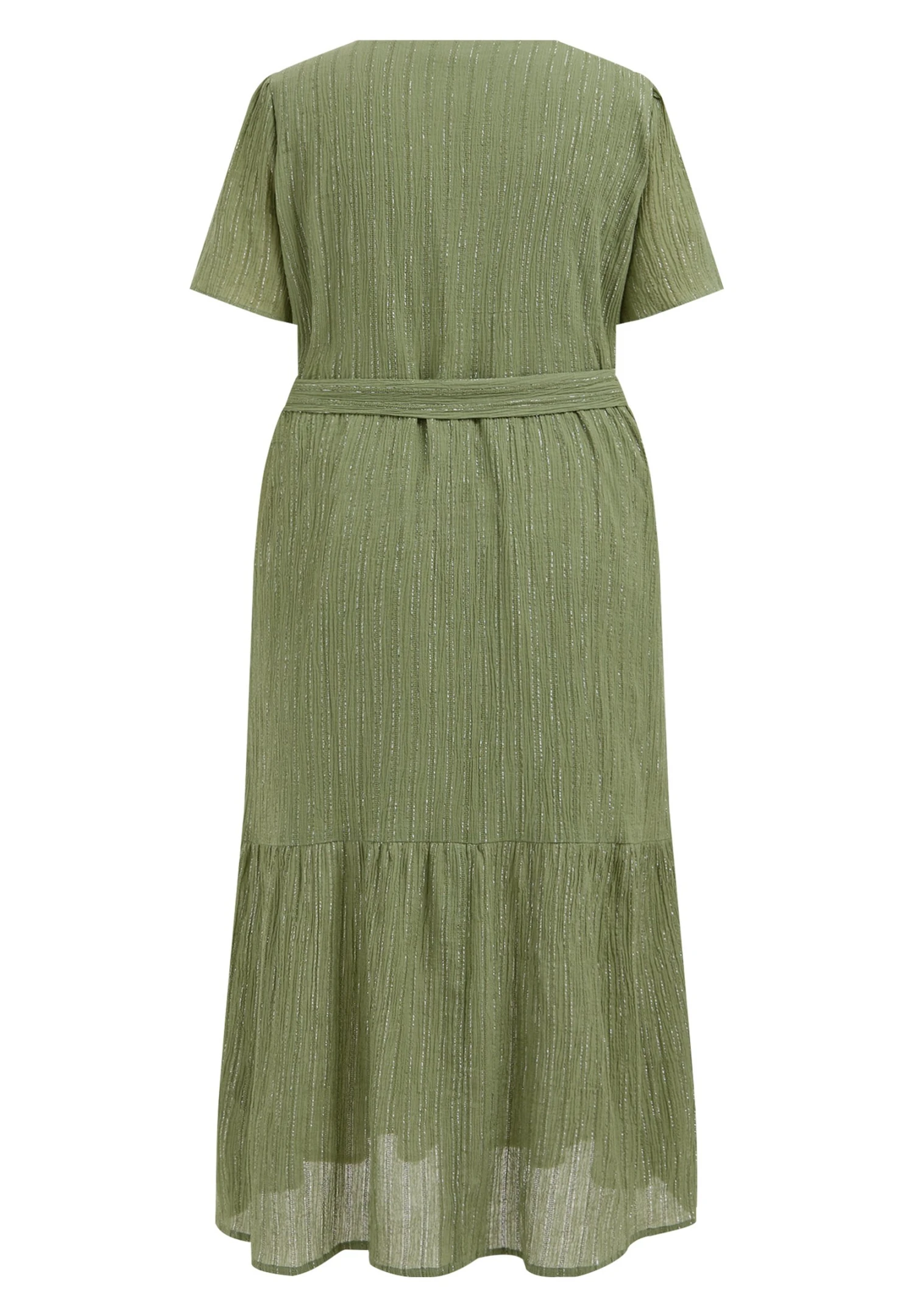 WE FASHION Met Glittergaren - Curve - Robe De Jour - Green 9 WE FASHION Met Glittergaren - Curve - Robe De Jour - Green – Image 7