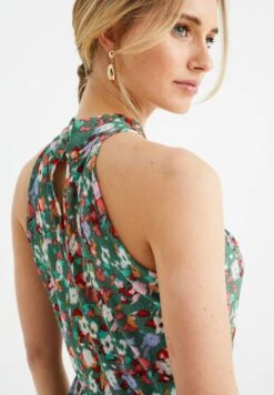 WE FASHION Met Dessin - Robe Pull - Green -We Fashion Soldes Boutique bc1ec31fec2b49fe8d7e6a1642170c76