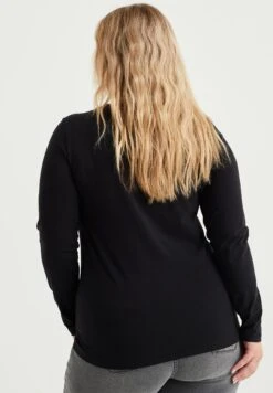 WE FASHION Curve - T-Shirt À Manches Longues - Black -We Fashion Soldes Boutique be493d04b6c04c3297d0786013641de3