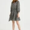 WE FASHION Met Dessin - Robe De Jour - Black -We Fashion Soldes Boutique be5a56f58f1e47da9ff145ed65827b0a
