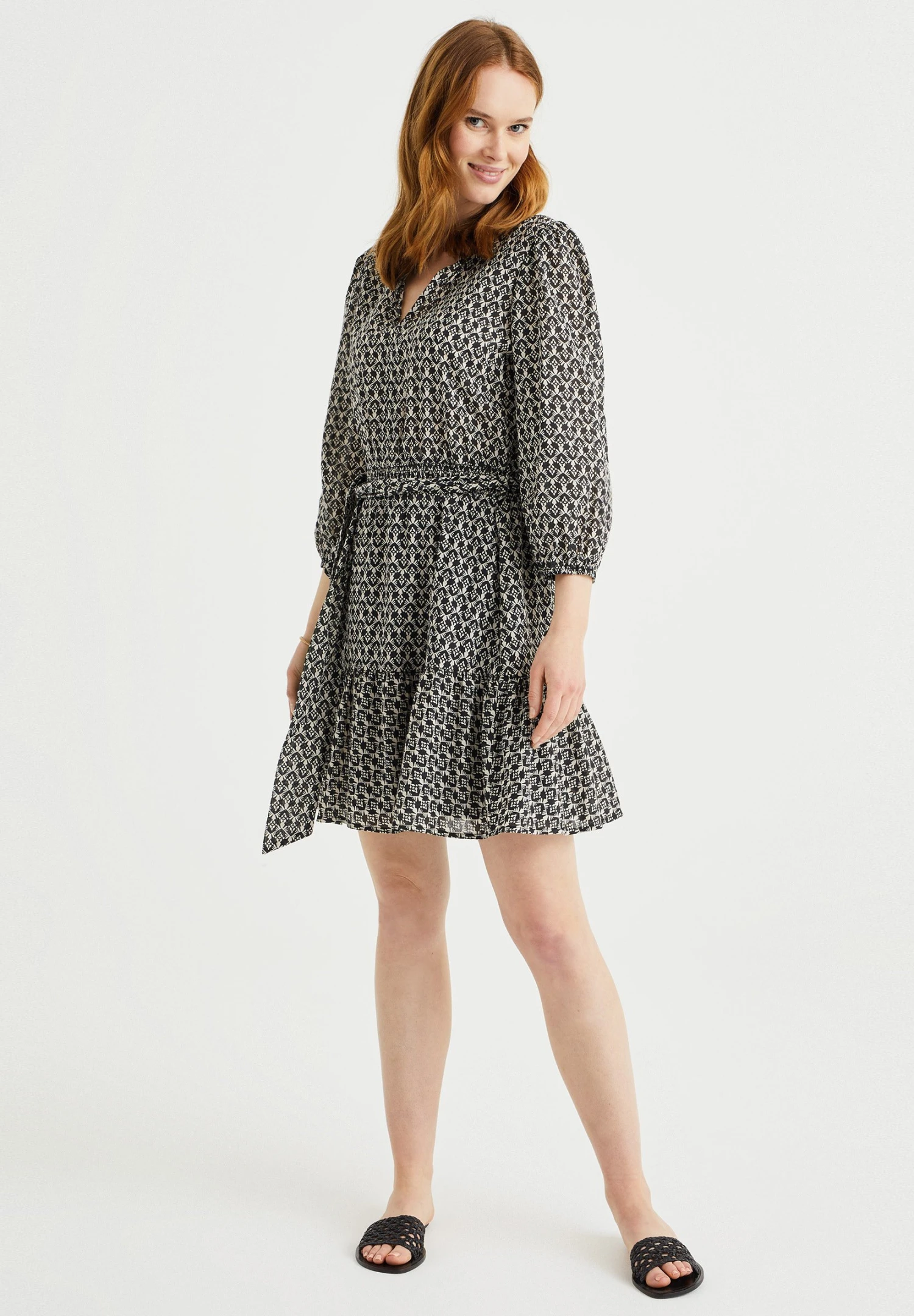 WE FASHION Met Dessin - Robe De Jour - Black 3 WE FASHION Met Dessin - Robe De Jour - Black