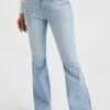 WE FASHION High Rise Super Wide Met Superstretch - Jean Bootcut - Blue