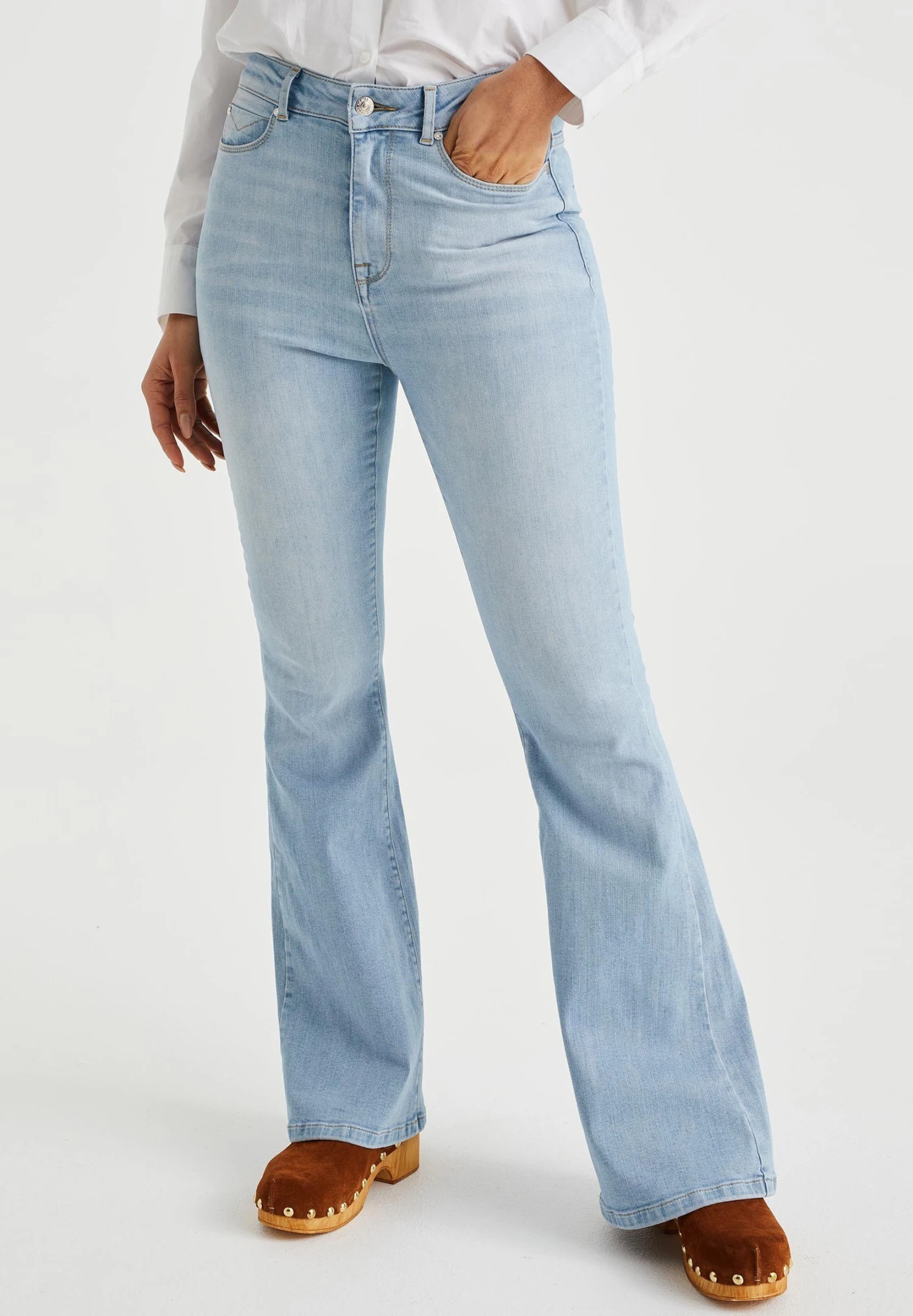 WE FASHION High Rise Super Wide Met Superstretch - Jean Bootcut - Blue 3 WE FASHION High Rise Super Wide Met Superstretch - Jean Bootcut - Blue