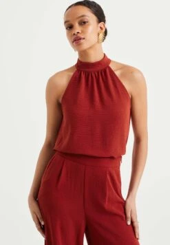 WE FASHION Halter - Blouse - Brown