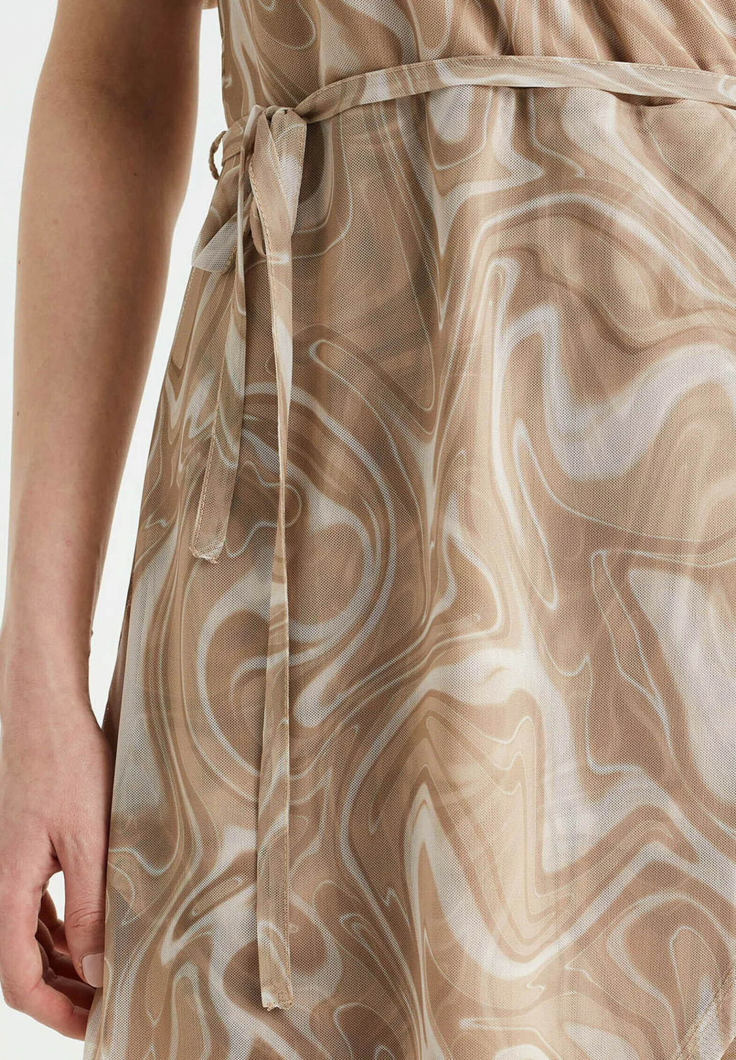 WE FASHION Met Dessin - Robe De Jour - Beige 6 WE FASHION Met Dessin - Robe De Jour - Beige – Image 4