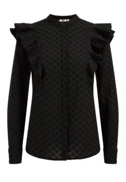 WE FASHION Met Broderie Anglaise - Chemisier - Black -We Fashion Soldes Boutique c93c135ffcbf47938d59e739fe7b079e