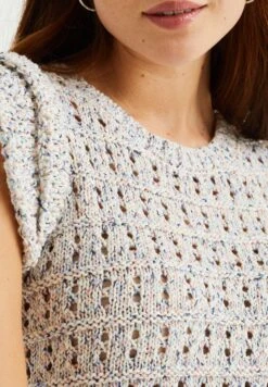 WE FASHION Met Opengewerkt Dessin - T-Shirt Imprimé - White -We Fashion Soldes Boutique d0c3c512d05f4980b63fedcad20ddd38