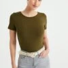 WE FASHION Aus Bio - T-Shirt Basique - Green -We Fashion Soldes Boutique d15da64d3f524ae0987df103c2ef8048