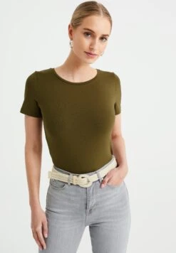 We Fashion Soldes Boutique 16 WE FASHION Aus Bio - T-Shirt Basique - Green