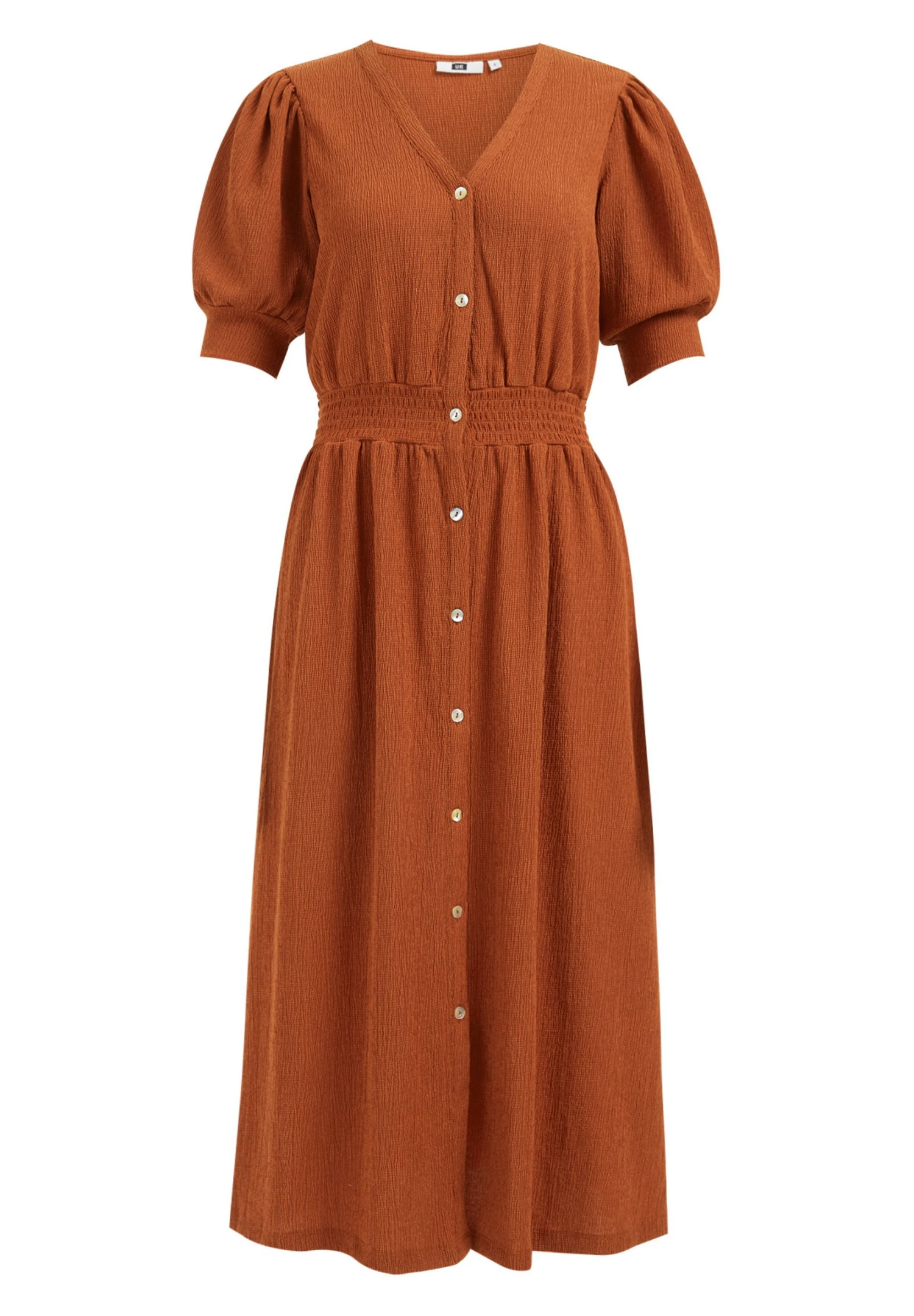 WE FASHION Met Structuur - Robe Chemise - Brown 7 WE FASHION Met Structuur - Robe Chemise - Brown – Image 5