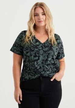 WE FASHION Curve - T-Shirt Imprimé - Green
