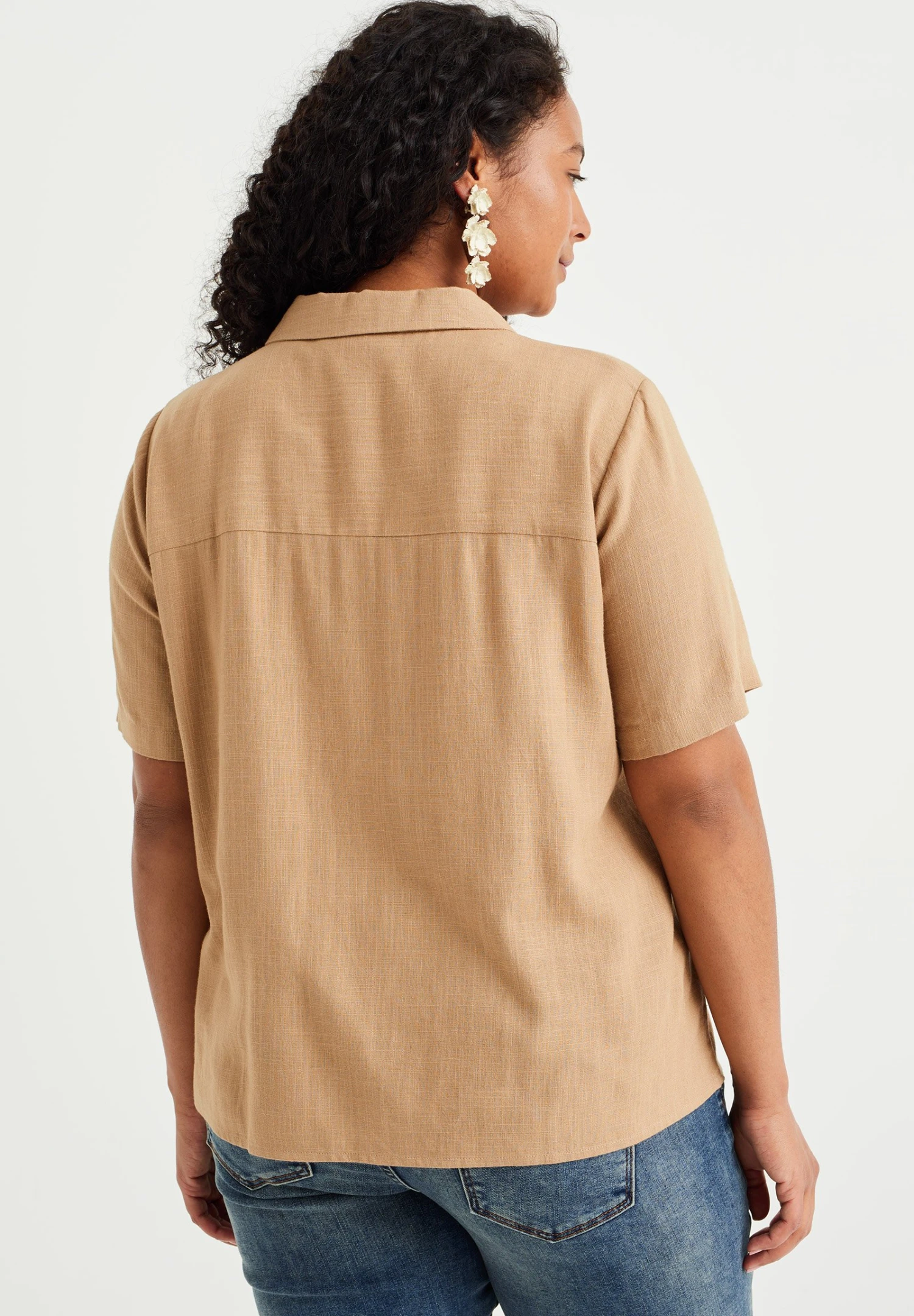 WE FASHION Curve - Chemisier - Beige 5 WE FASHION Curve - Chemisier - Beige – Image 3