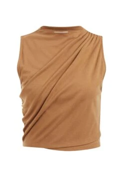 WE FASHION We Studio - Pleat Detail - Débardeur - Brown -We Fashion Soldes Boutique d70fadad1a234d0c9d67a6a6aba68a57