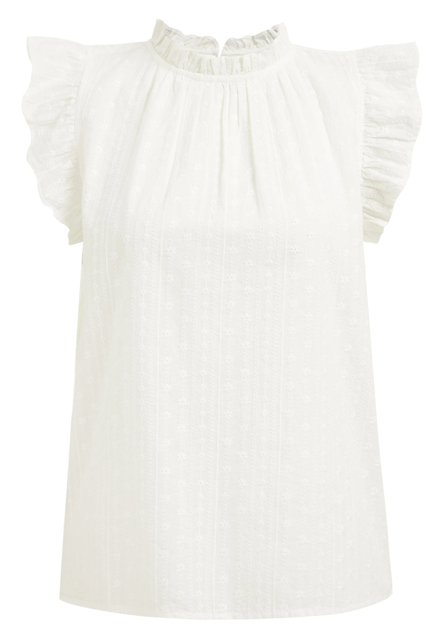 WE FASHION Met Broderie Anglaise - Blouse - White 7 WE FASHION Met Broderie Anglaise - Blouse - White – Image 5