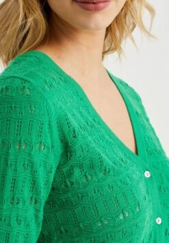 WE FASHION Met Opengewerkt Dessin - Blouse - Green -We Fashion Soldes Boutique d98ff685ab674c54bdbc4f83a36963d9