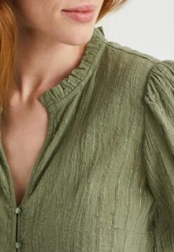 WE FASHION Met Glittergaren - Chemisier - Green -We Fashion Soldes Boutique dc71131456cc4e7184e9e9708f1d0e29