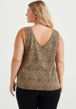 WE FASHION Curve - Débardeur - Brown -We Fashion Soldes Boutique dd7a25b296af46b0a04b5304de24168d