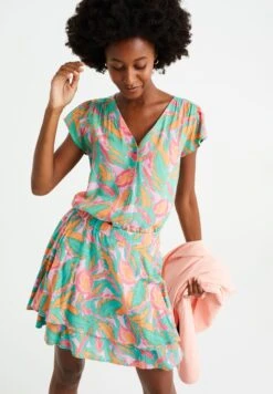 WE FASHION Met Dessin - Jupe Trapèze - Multi-Coloured -We Fashion Soldes Boutique de2c0349c56f43cfba930194b1177f45