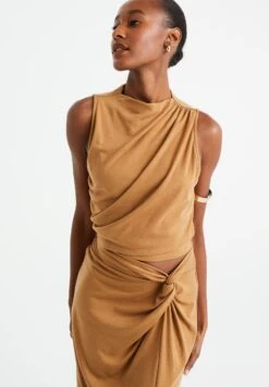 WE FASHION We Studio - Pleat Detail - Débardeur - Brown