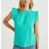 WE FASHION Met Broderie Anglaise - Blouse - Green -We Fashion Soldes Boutique e005ee373f444e72920a58e7732c18bf