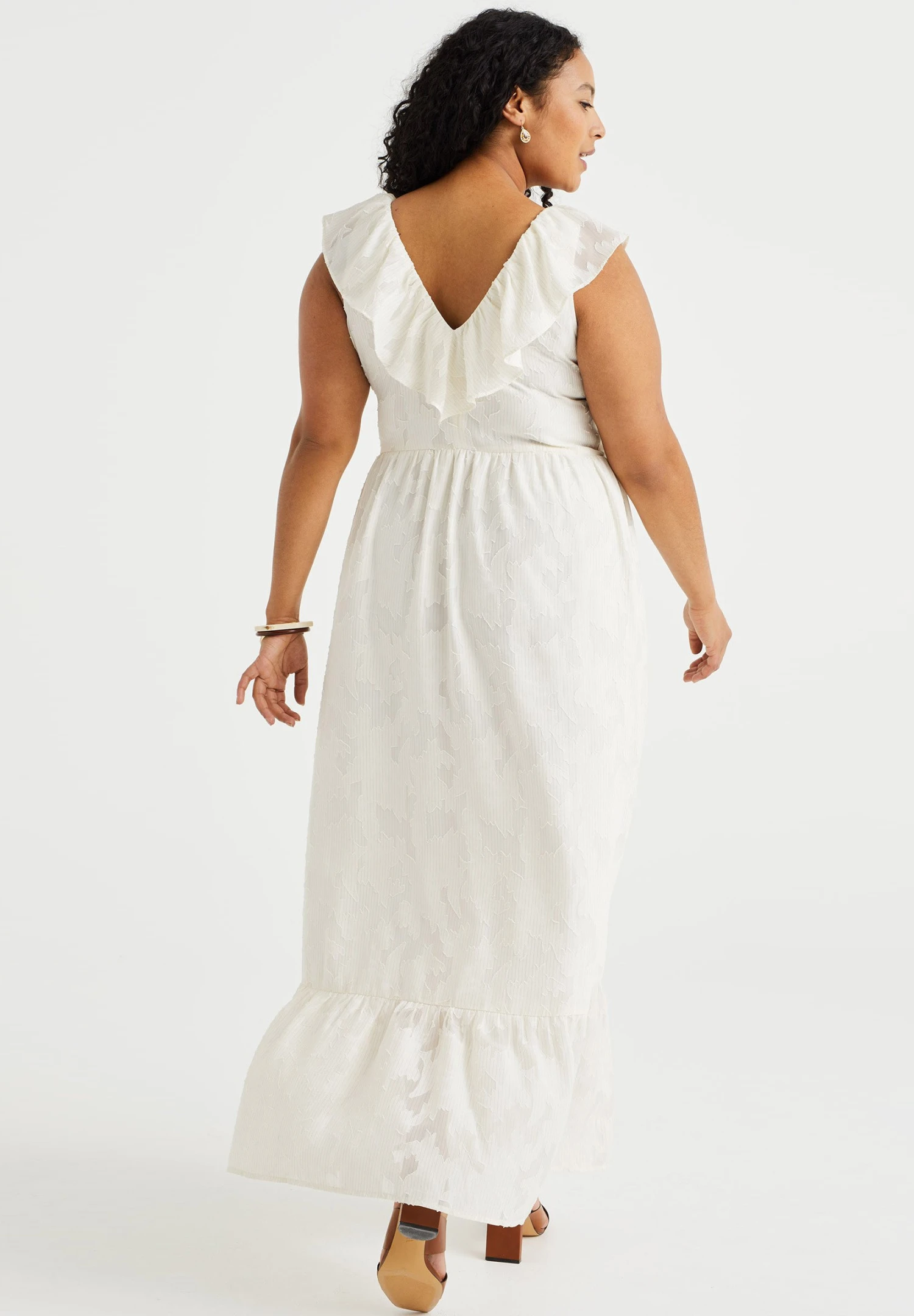 WE FASHION Curve - Robe Longue - White 4 WE FASHION Curve - Robe Longue - White – Image 2