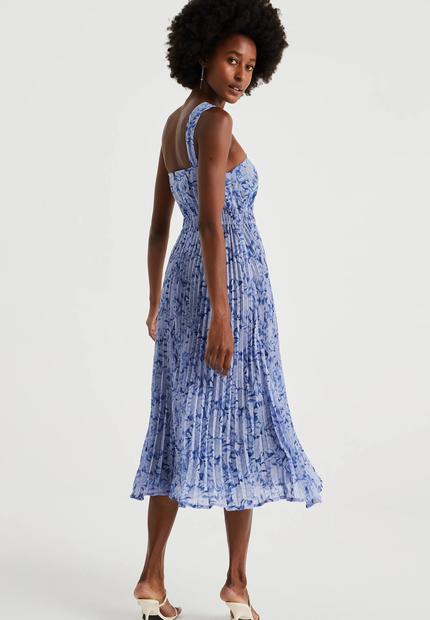 WE FASHION Plissé Jurk Met Dessin - Robe De Jour - Blue 5 WE FASHION Plissé Jurk Met Dessin - Robe De Jour - Blue – Image 3