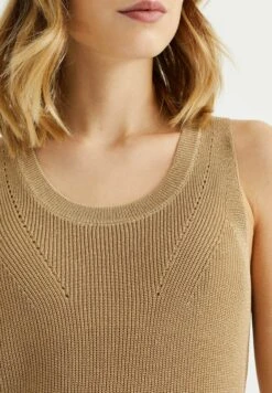 WE FASHION Met Opengewerkt Dessin - Débardeur - Beige -We Fashion Soldes Boutique e68796b27e264149aaab8bc1d07c5a6c