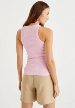 WE FASHION Singlet Van Ribstof - Débardeur - Pink -We Fashion Soldes Boutique e6c2c819460042c99db5b9149d90f0bc