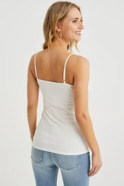 WE FASHION Singlet Van Met Kant - Débardeur - White -We Fashion Soldes Boutique e75105ab434344deb72a9eaf0a6b6102
