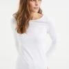 WE FASHION T-Shirt À Manches Longues - White -We Fashion Soldes Boutique e8a6b458acad4199b58fd824f66aeaa4