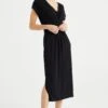 WE FASHION Met Plooidetail - Robe De Jour - Black -We Fashion Soldes Boutique e90a8c065362428ca22c9e443a902201