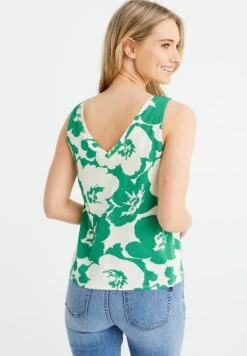 WE FASHION Singlet Met Dessin - Débardeur - Green -We Fashion Soldes Boutique e9ebe79caf7c4315a95cd82d3ca4f957
