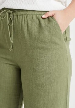 WE FASHION Curve - Pantalon Classique - Green -We Fashion Soldes Boutique ea269a3bef764f10b253cb179a167218