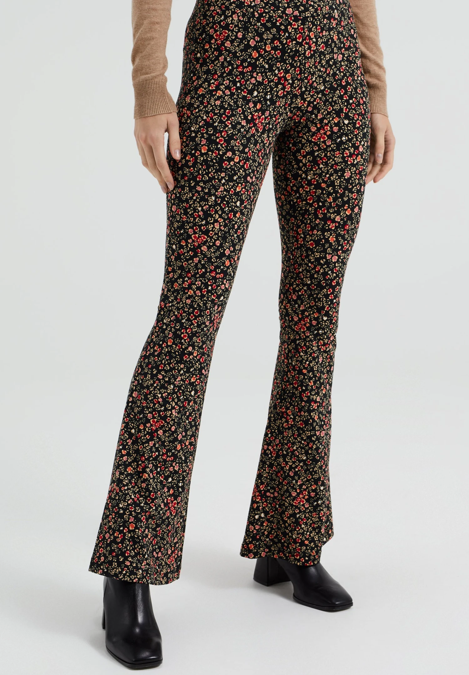 WE FASHION Flared - Collants - Black 3 WE FASHION Flared - Collants - Black