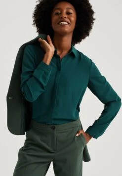 WE FASHION Slim Fit Met Stretch - Pantalon Classique - Green 11 WE FASHION Slim Fit Met Stretch - Pantalon Classique - Green -We Fashion Soldes Boutique ed3b41f3992f4c209cd28090419afa92