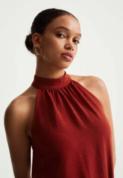 WE FASHION Halter - Blouse - Brown -We Fashion Soldes Boutique eeaca6e45c804d45a1293b9277b59888