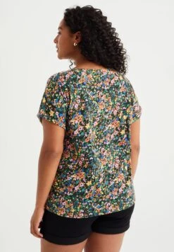 WE FASHION Met Dessin-Curve - T-Shirt Imprimé - Multicoloured -We Fashion Soldes Boutique f23a5e518d394760bb1386c4ce787425