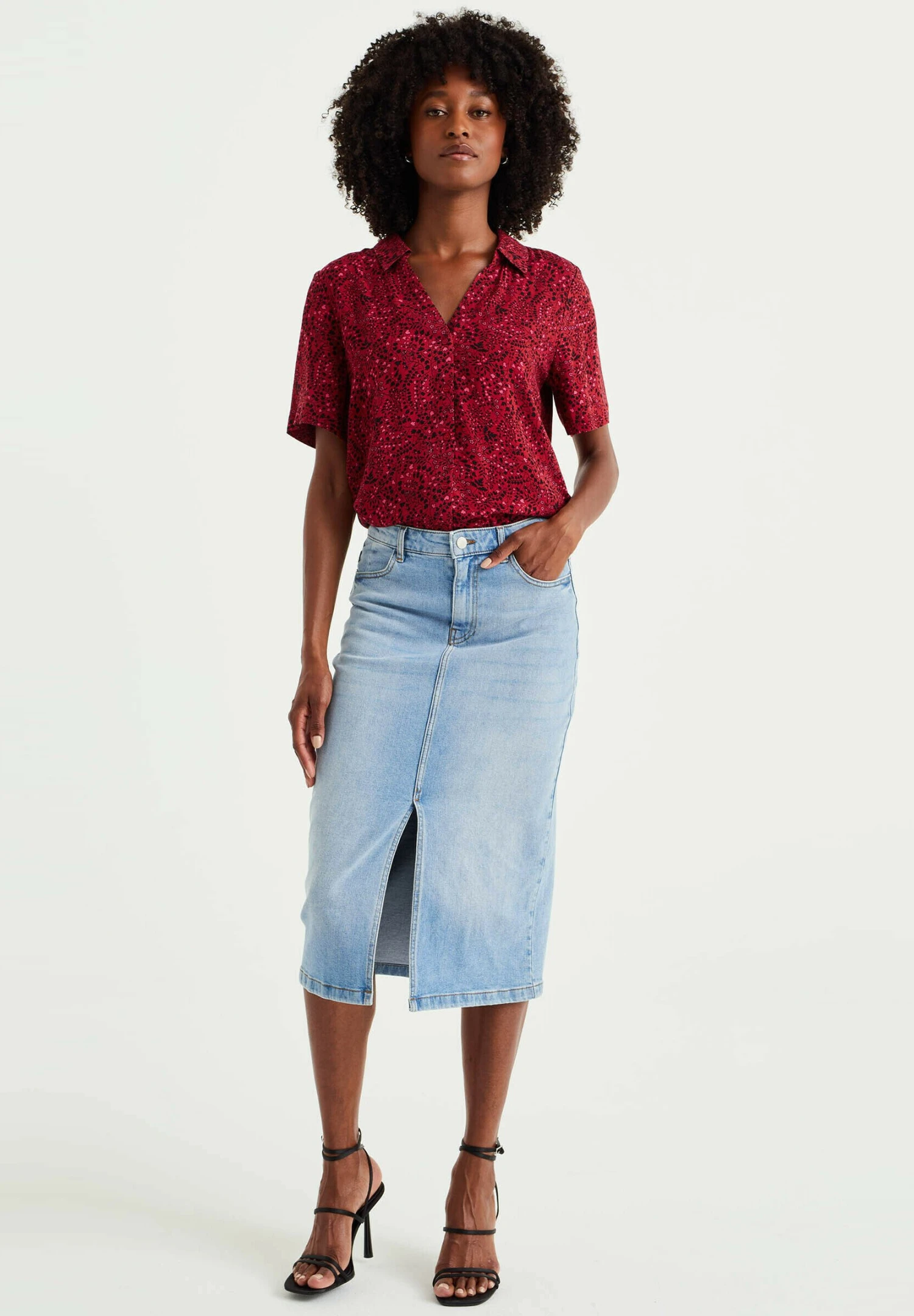 WE FASHION Chemisier - Red 4 WE FASHION Chemisier - Red – Image 2