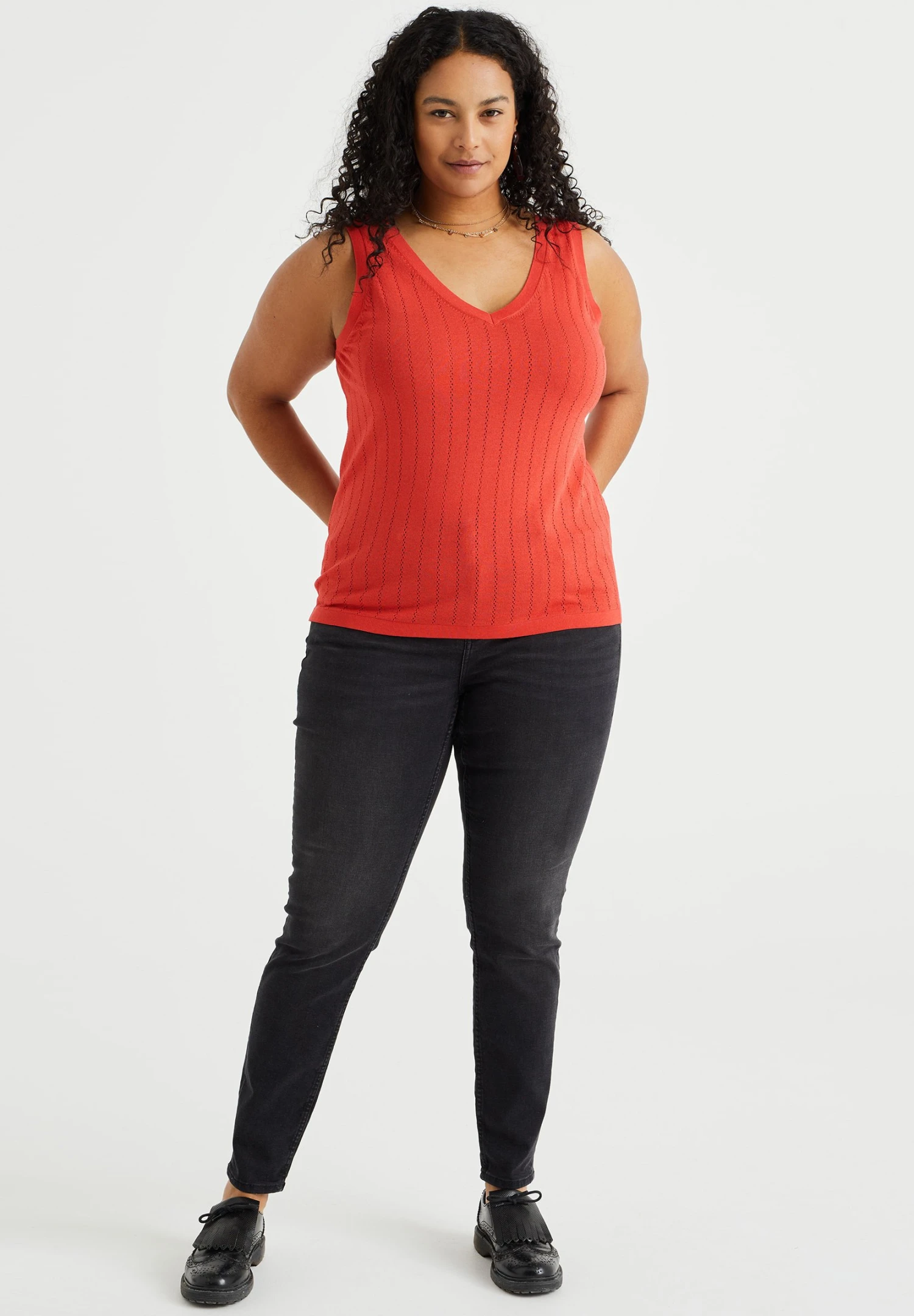 WE FASHION Curve - Débardeur - Red 4 WE FASHION Curve - Débardeur - Red – Image 2