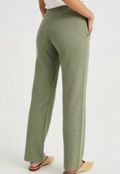 WE FASHION Wide Leg Met Structuur - Pantalon Classique - Green -We Fashion Soldes Boutique f3d559522a714981beb1c6baa4b7644d