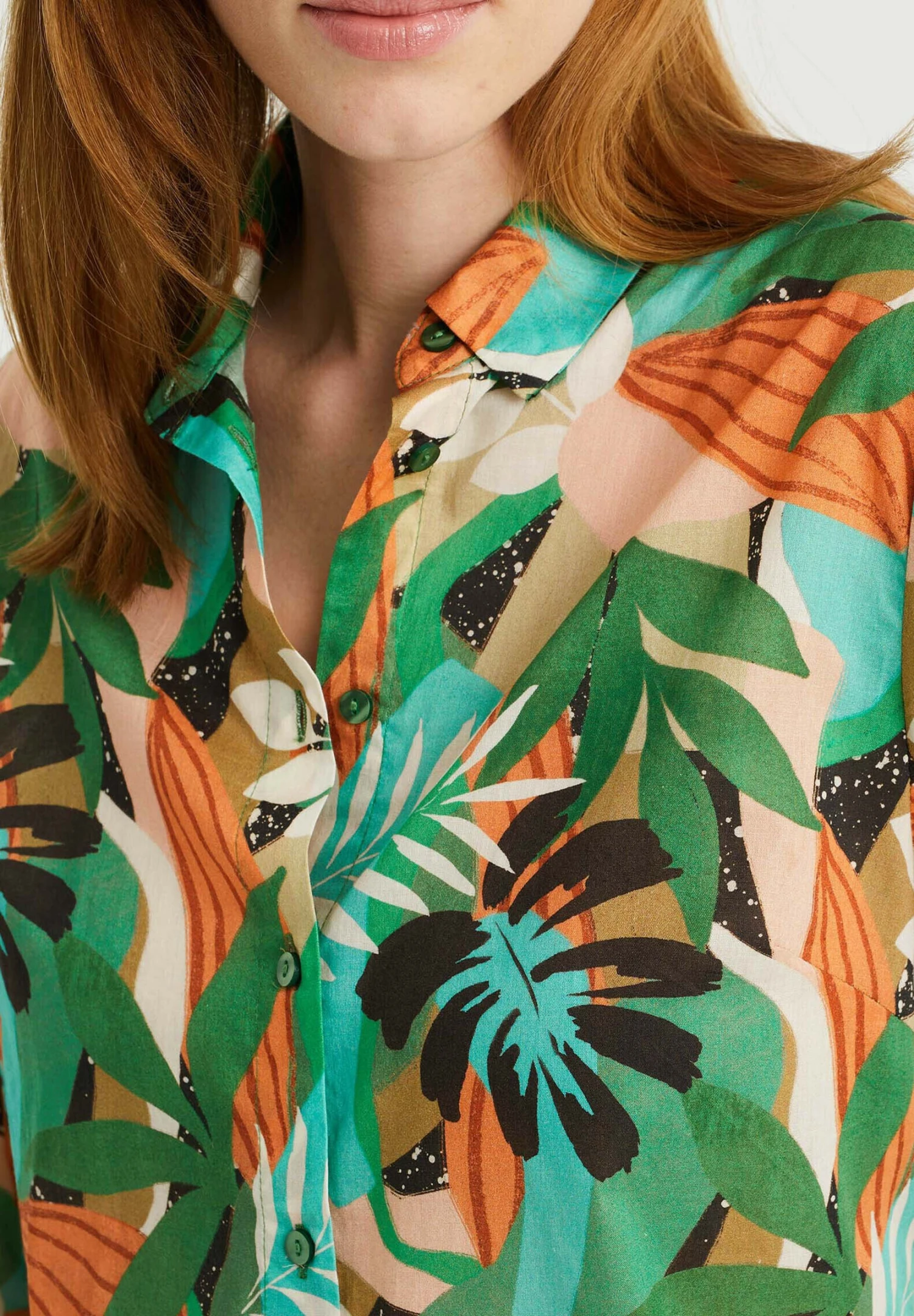 WE FASHION Met Dessin - Chemisier - Green Beige 6 WE FASHION Met Dessin - Chemisier - Green Beige – Image 4